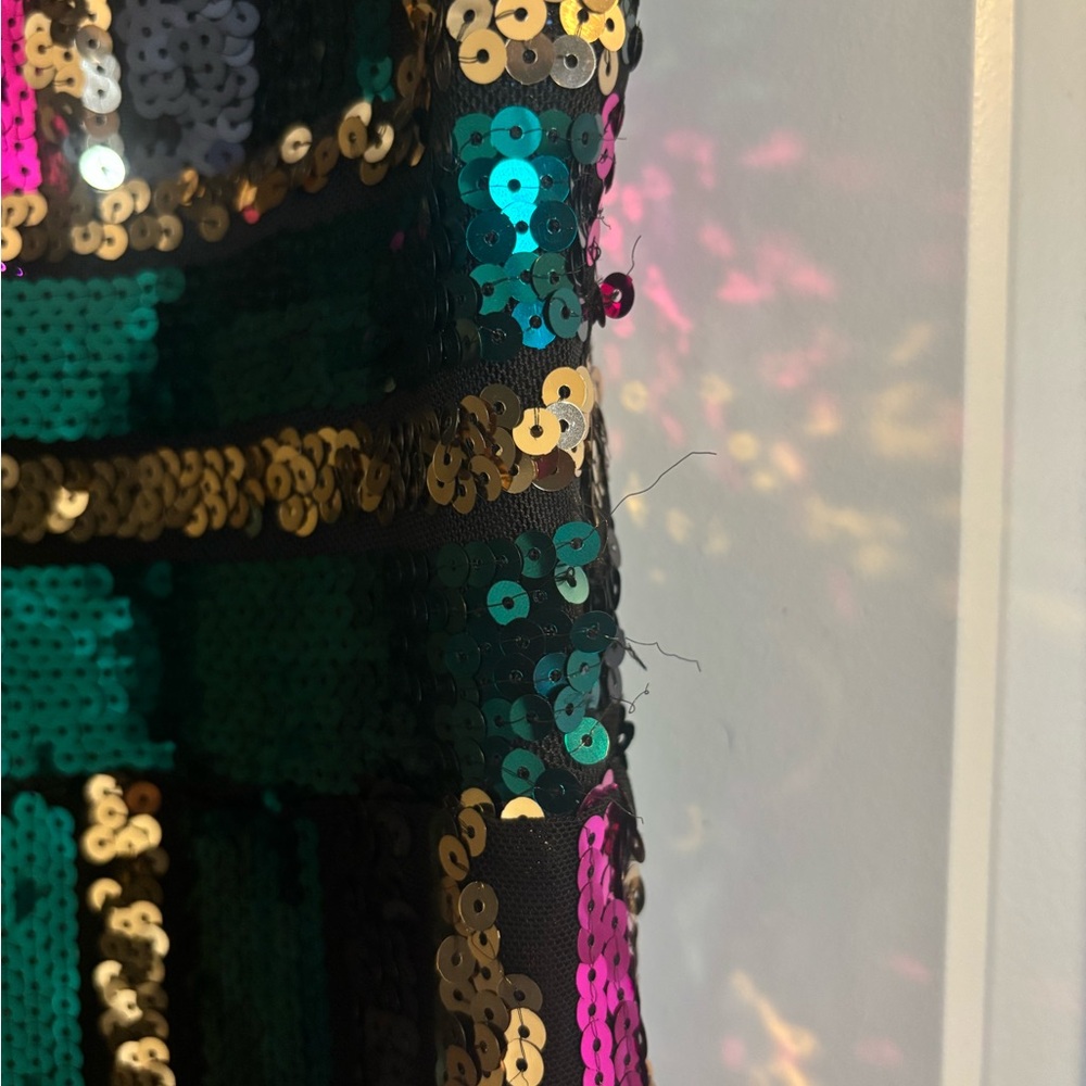 Crystal Doll Spaghetti Strap Sequin Jumpsuit (Like New) - Picture 5 of 7
